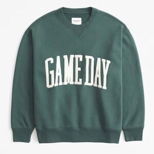 Abercrombie & Fitch Game Day Green Sweatshirt